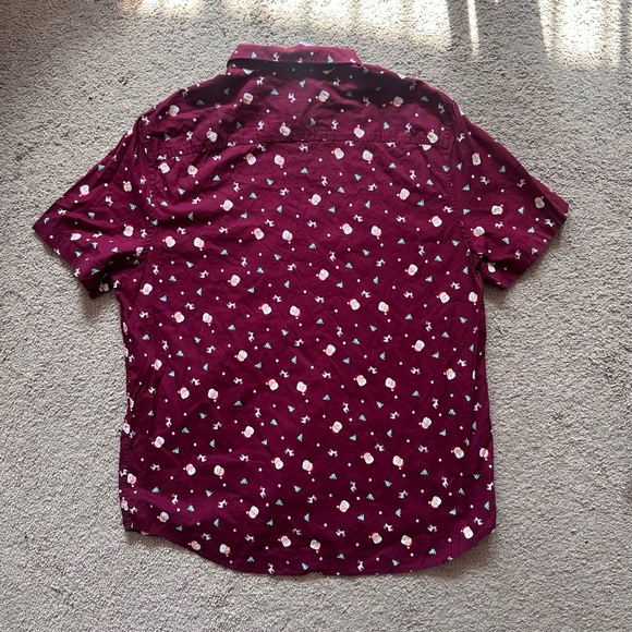 Santa Claus men’s button up shirt with front pocket.  new.  short sleeve - Picture 9 of 11